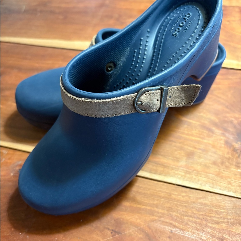 Crocs Womens 203631 Dual Comfort Clog Navy W/9